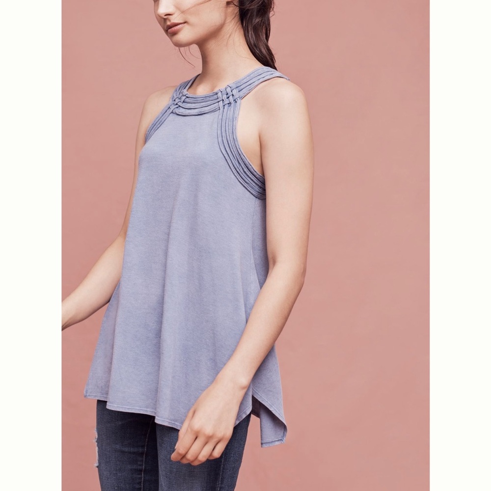 Anthropologie Saturday Sunday Soft Blue Jersey Tank Top